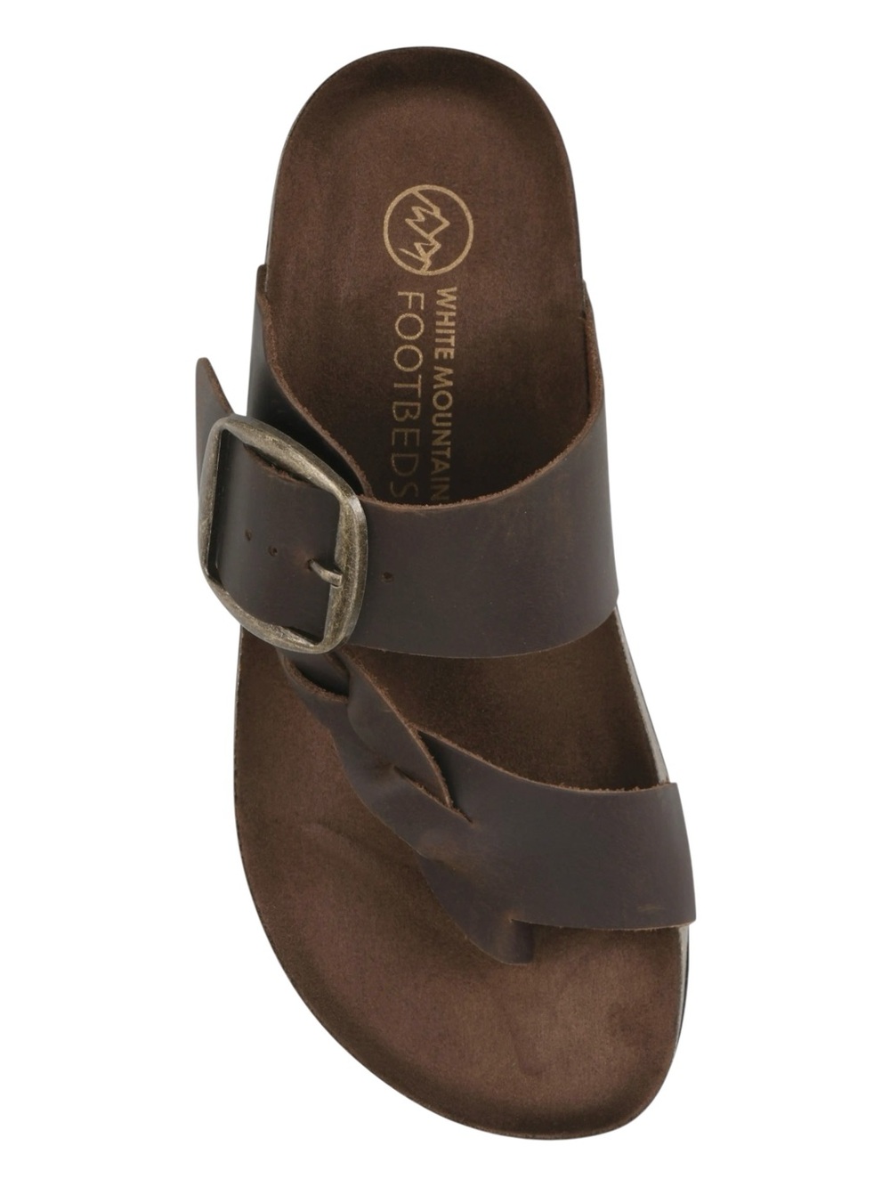 White Mountain 6 Harleta Brown Leather Footbed Sandal NIB - Picture 3 of 14